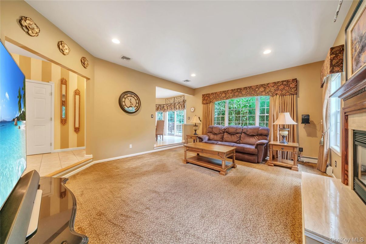 Fireplace, Interior, Living room, Recessed Lighting