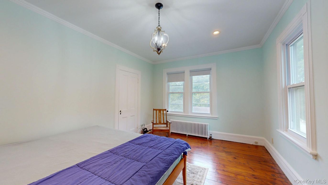 Bedroom, Interior, Pendant Lights, Recessed Lighting, Wood Texture Flooring