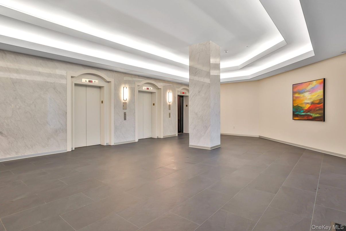Elevator, Interior, Marble Walls