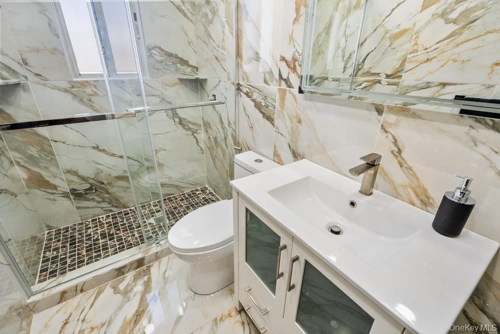Bathroom, Glass Shower, Interior, Marble, Marble Walls