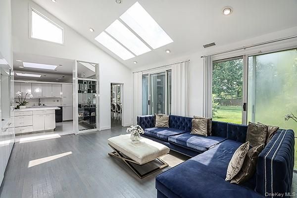 Interior, Kitchen, Living room, Recessed Lighting, Wood Texture Flooring