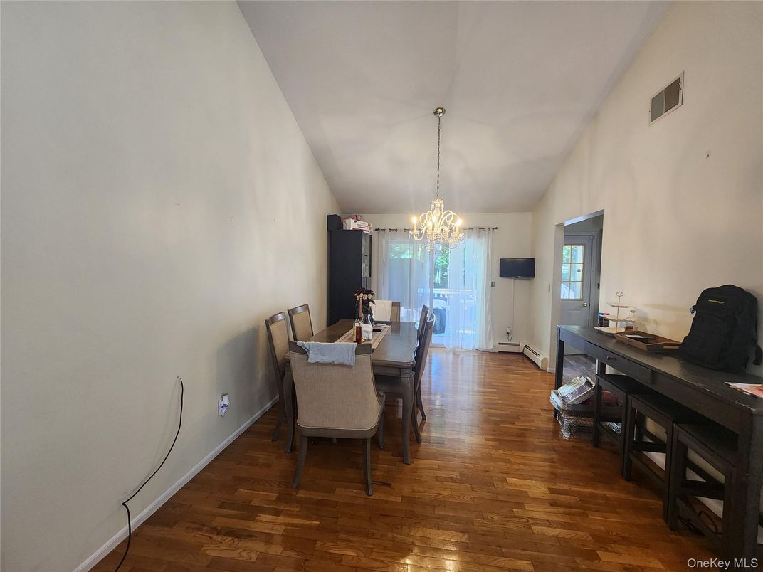 Chandelier, Dining room, Interior, Pendant Lights, Wood Texture Flooring
