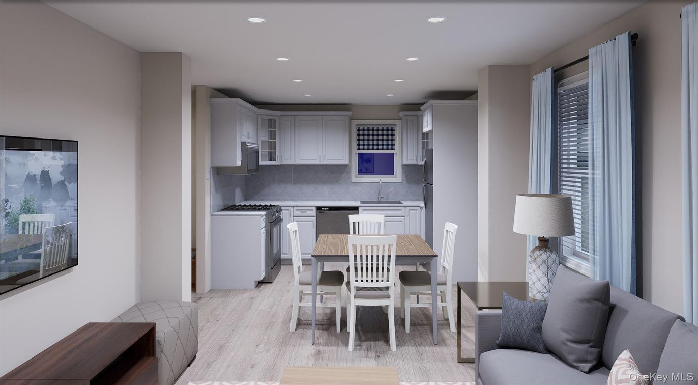 Dining room, Interior, Kitchen, Recessed Lighting