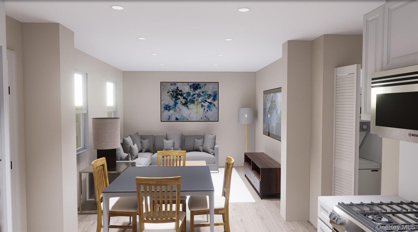 Dining room, Interior, Kitchen, Living room, Recessed Lighting
