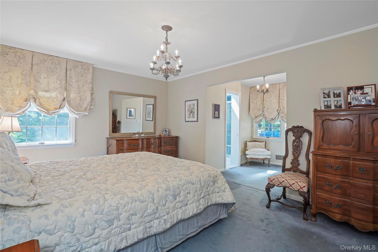 Bedroom, Chandelier, Interior