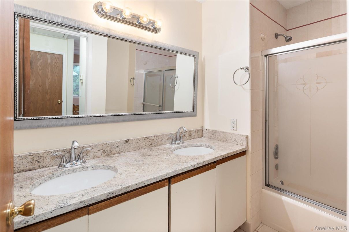 Bathroom, Dual Sink Vanities, Glass Shower, Interior
