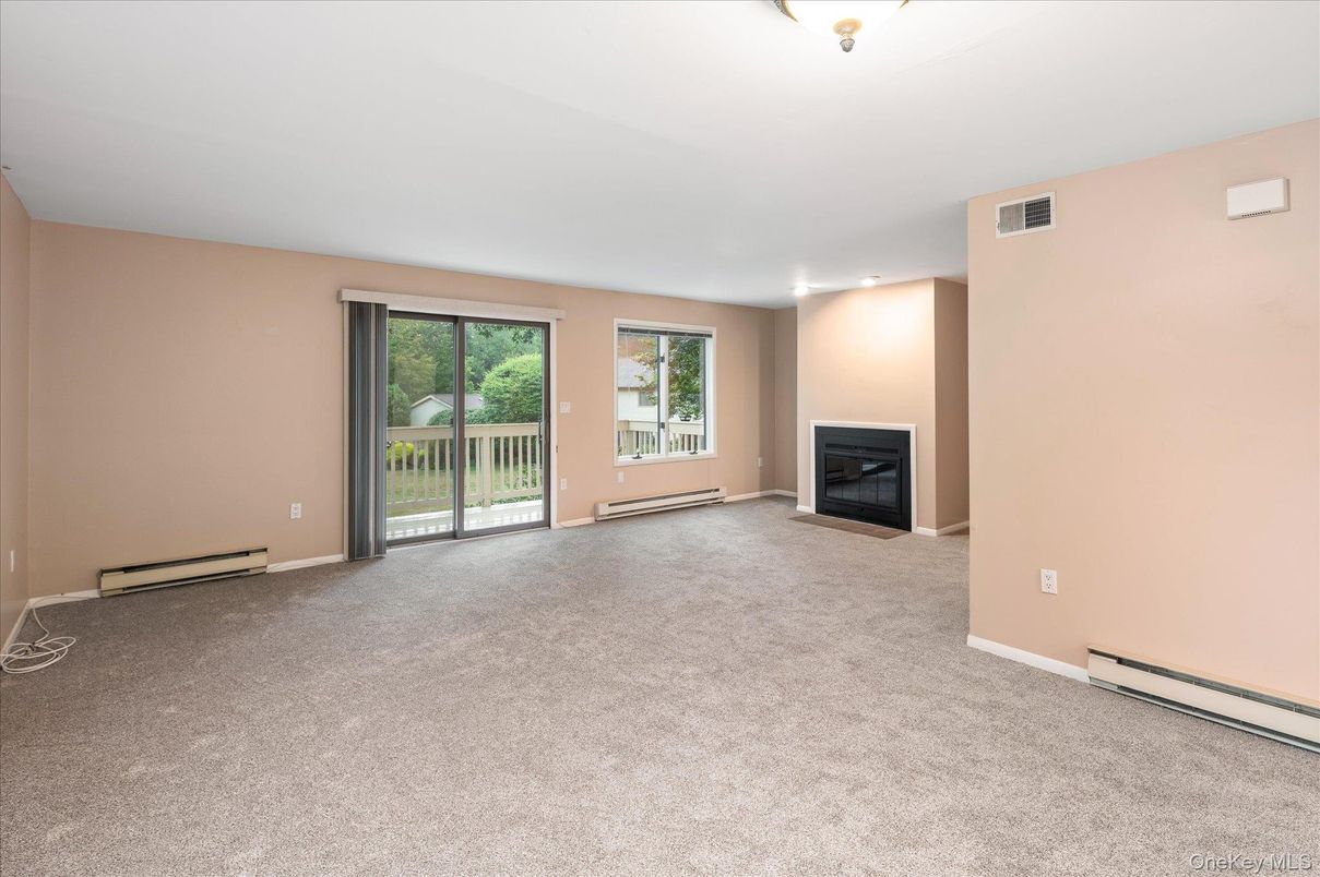 Empty room, Fireplace, Interior