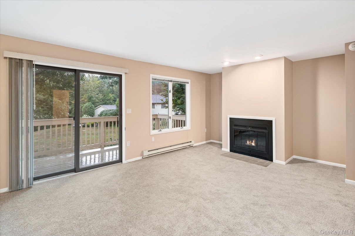 Empty room, Fireplace, Interior, Recessed Lighting