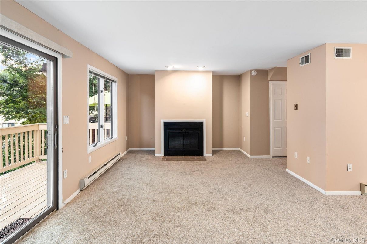 Empty room, Fireplace, Interior, Recessed Lighting