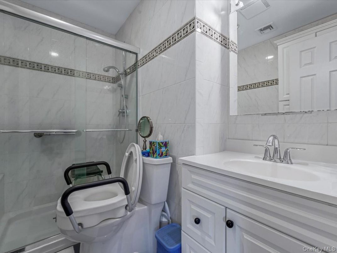 Bathroom, Glass Shower, Interior, Marble Walls