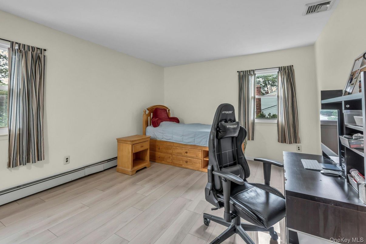Bedroom, Home Office, Interior, Wood Texture Flooring