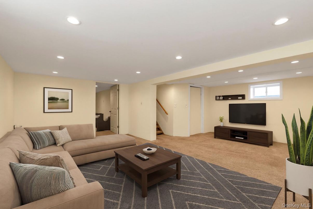 Interior, Living room, Recessed Lighting
