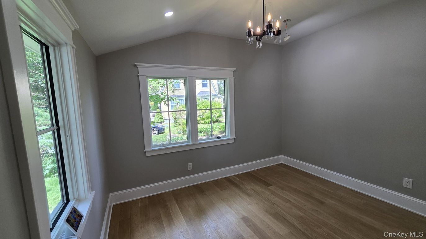Empty room, Interior, Pendant Lights, Recessed Lighting, Wood Texture Flooring