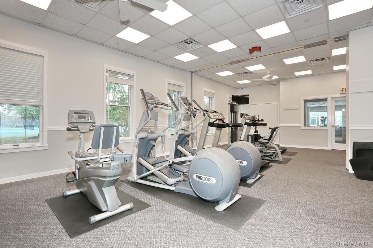 Fitness Equipment, Gym, Interior, Recessed Lighting