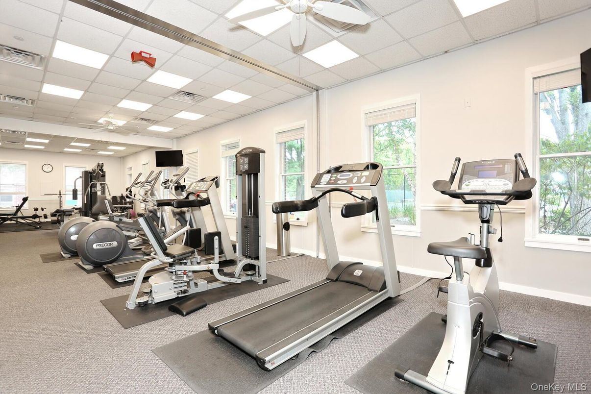 Fitness Equipment, Gym, Interior, Recessed Lighting