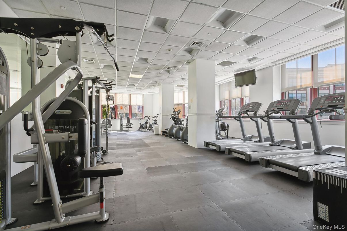 Fitness Equipment, Gym, Interior, Recessed Lighting