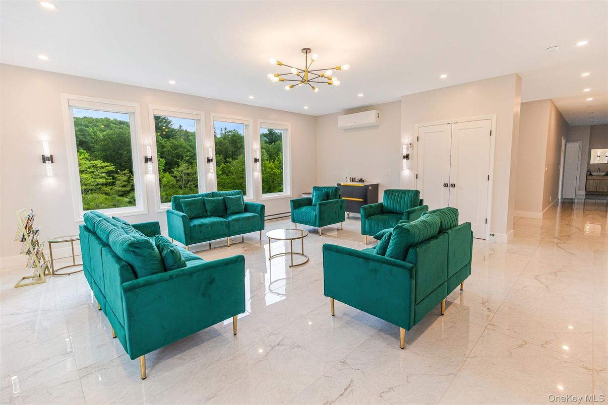 Interior, Living room, Marble, Pendant Lights, Recessed Lighting