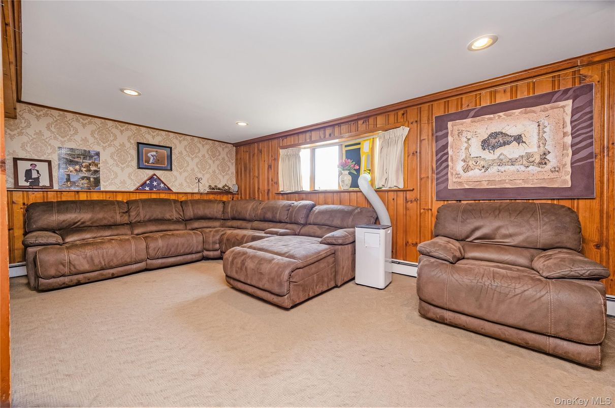 Interior, Living room, Recessed Lighting, Wooden Walls
