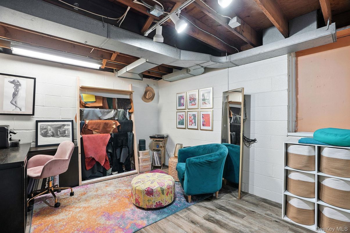 Home Office, Interior, Stone Walls, Wooden Beams