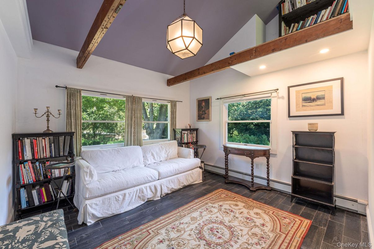 Interior, Pendant Lights, Recessed Lighting, Wooden Beams, Wood Texture Flooring