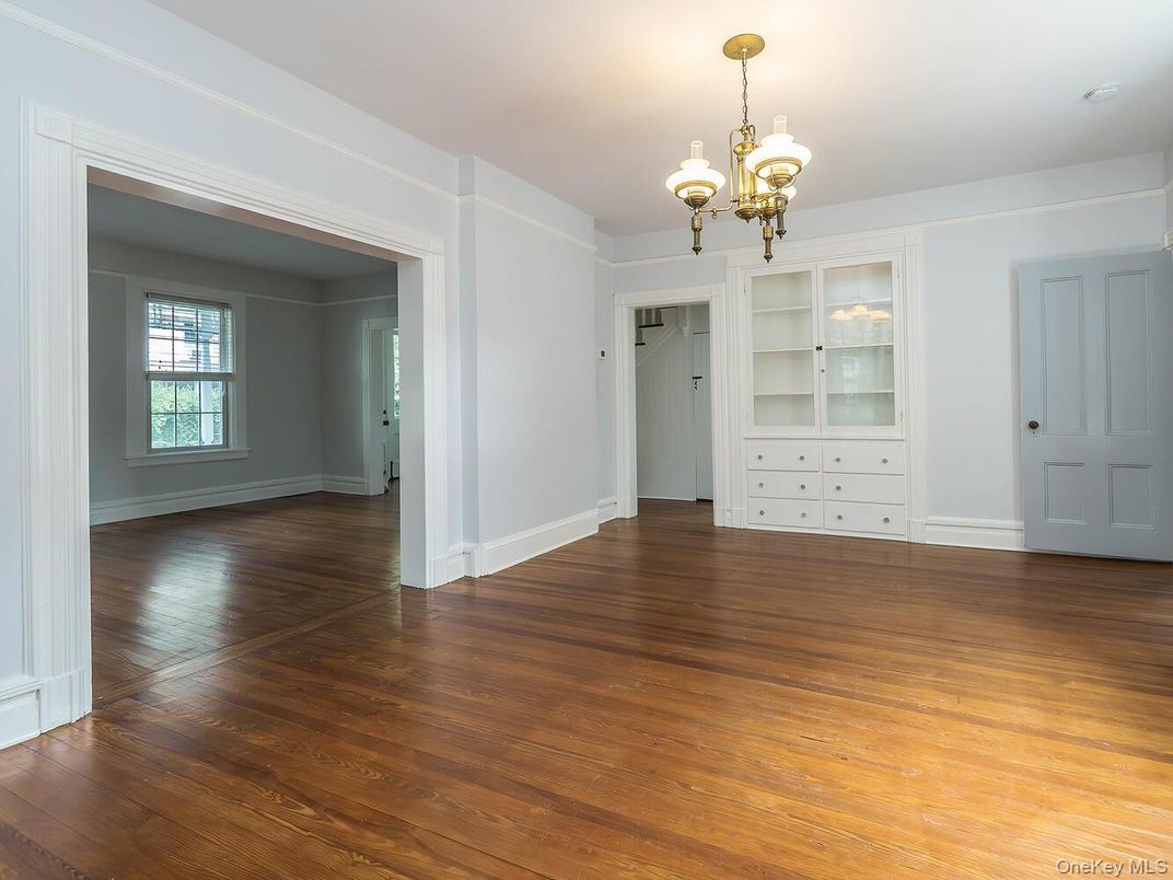Chandelier, Empty room, Interior, Wood Texture Flooring