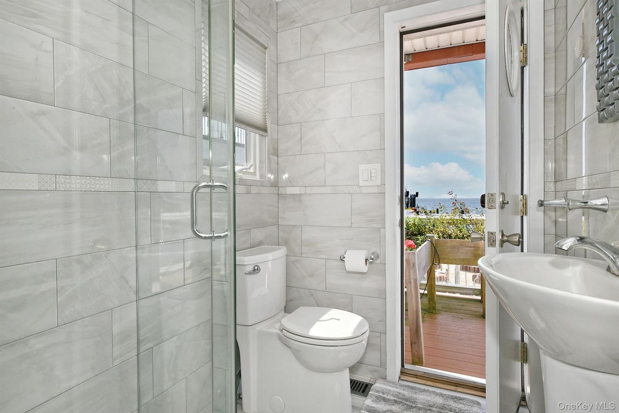 Bathroom, Glass Shower, Interior, Marble Walls, Water