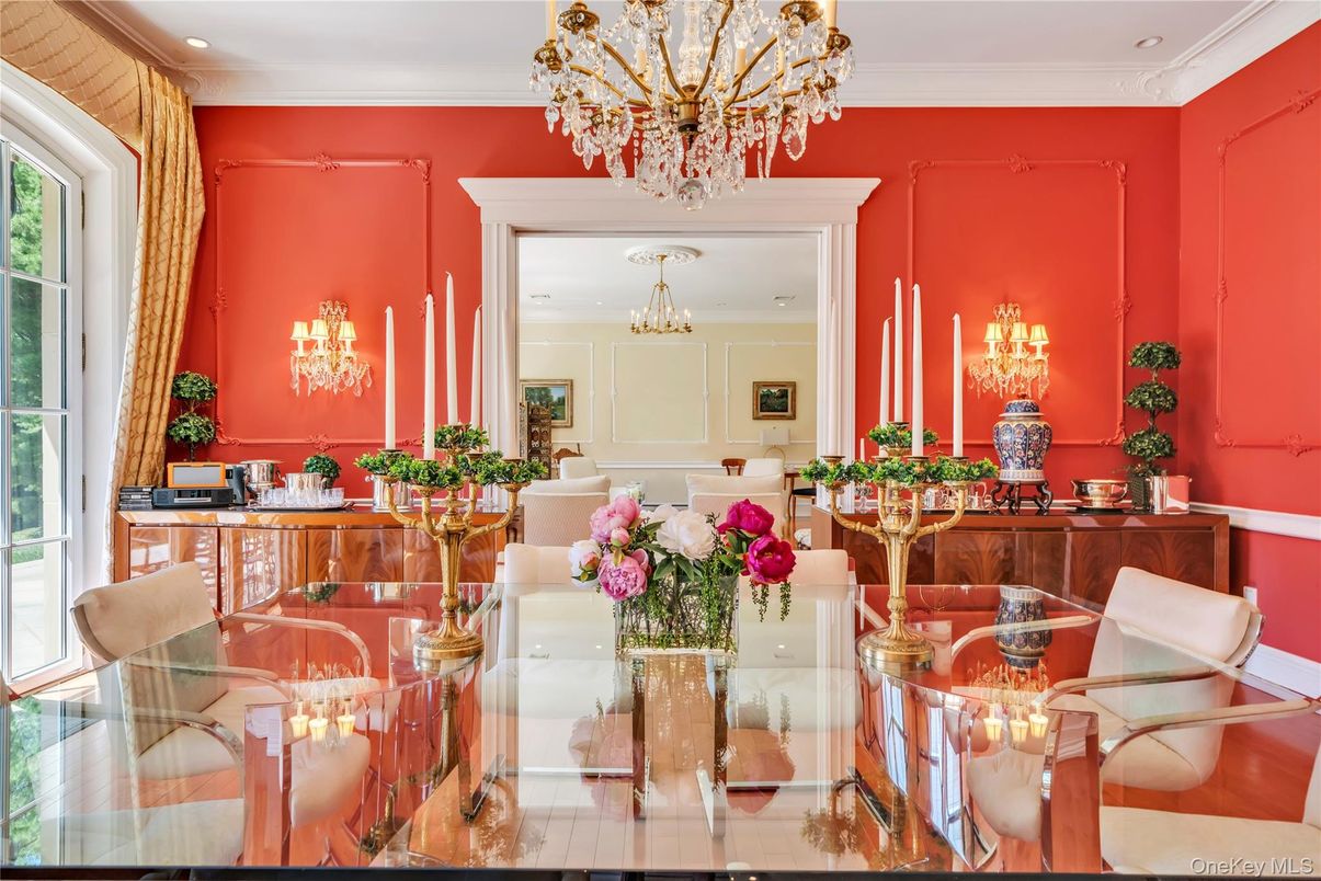 Chandelier, Dining room, Interior, Recessed Lighting