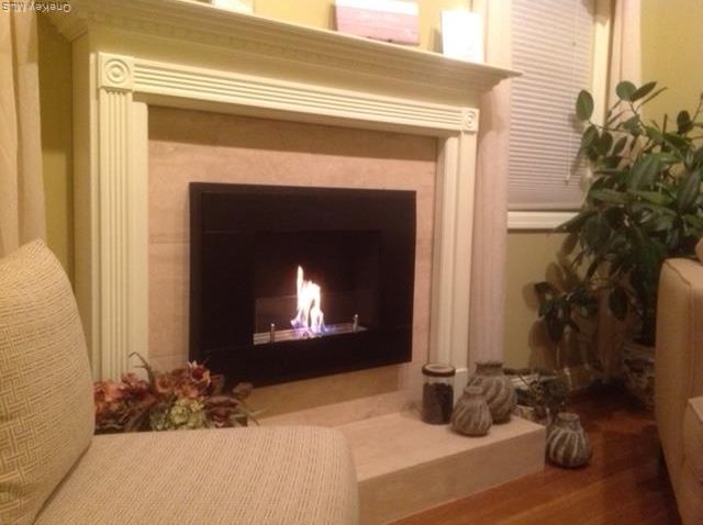 Fireplace, Interior, Wood Texture Flooring