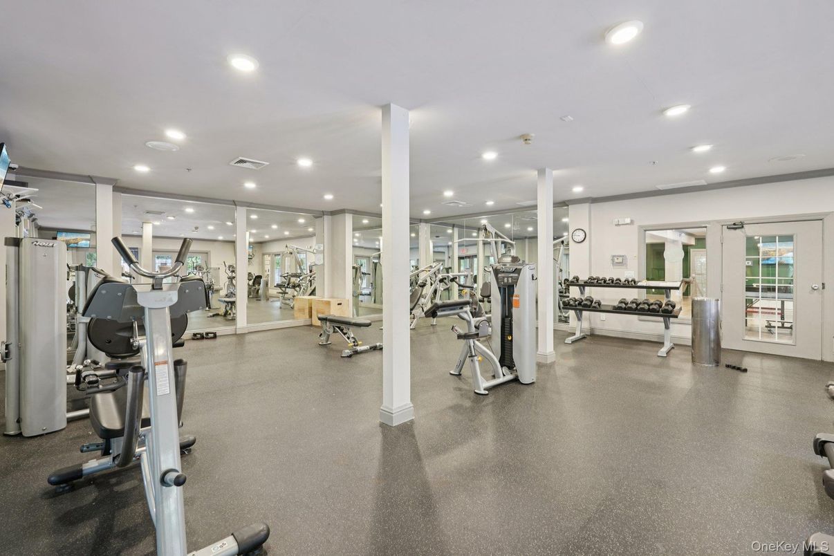 Fitness Equipment, Gym, Interior, Recessed Lighting