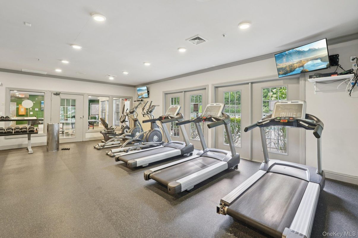 Fitness Equipment, Gym, Interior, Recessed Lighting