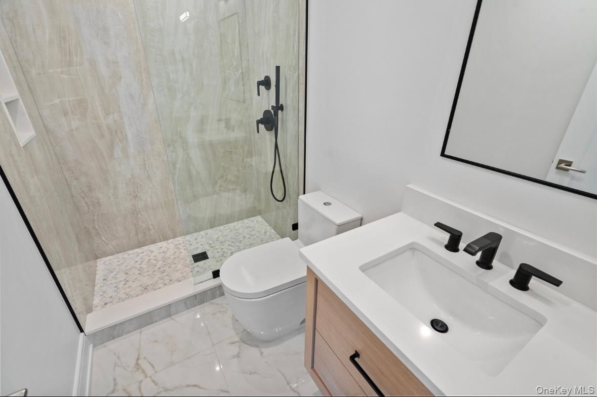 Bathroom, Glass Shower, Interior, Marble