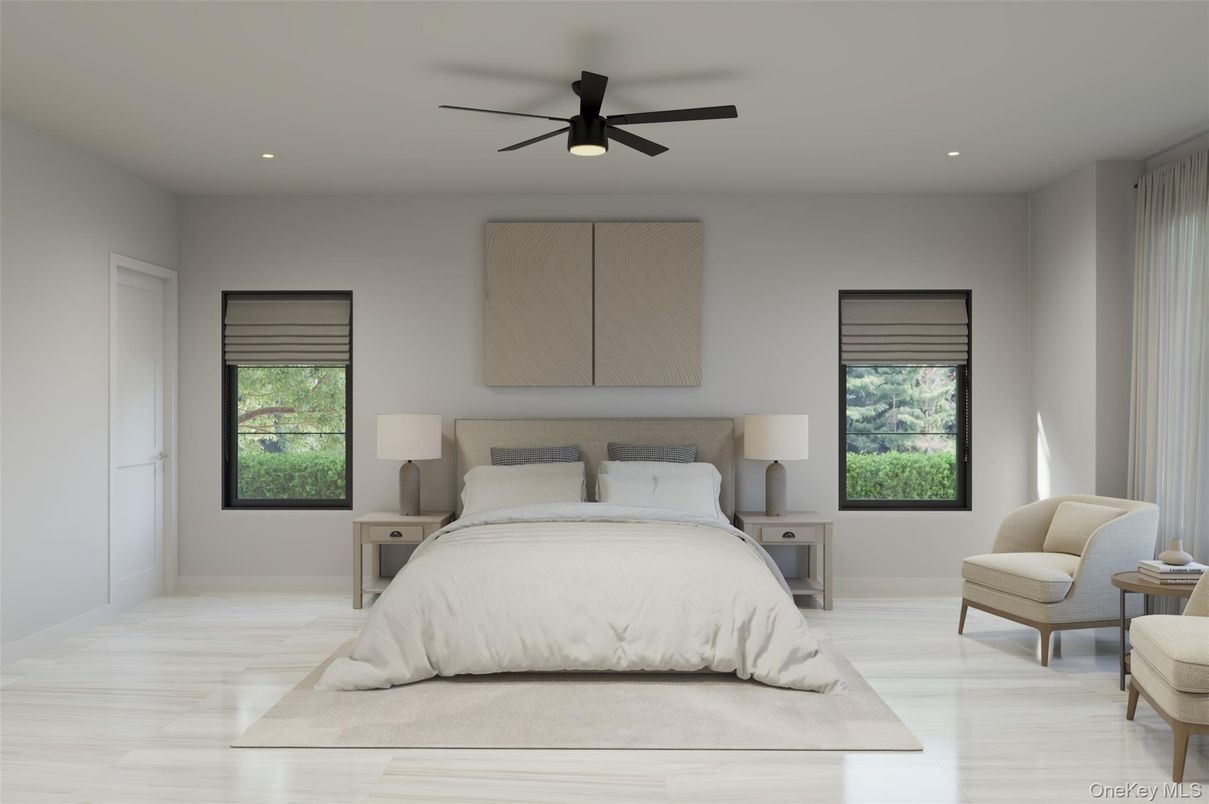 Bedroom, Interior, Recessed Lighting
