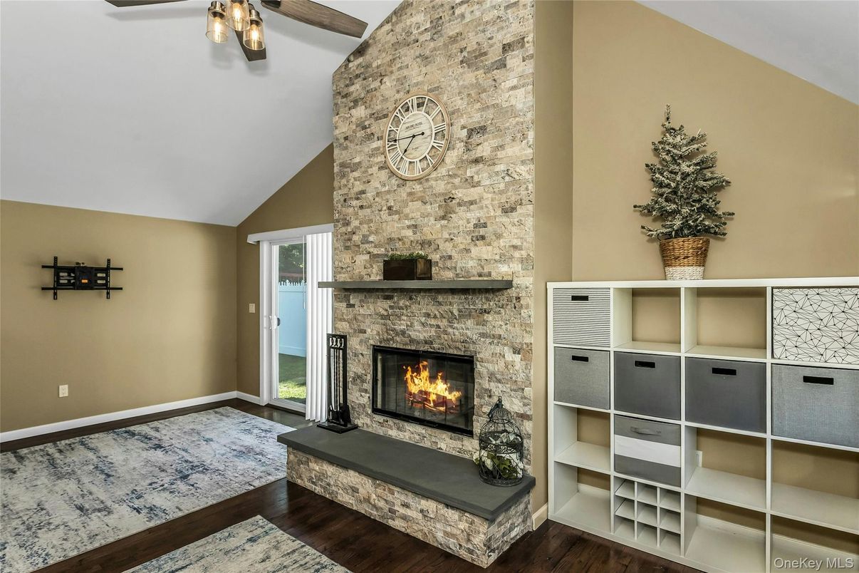 Fireplace, Interior, Wood Texture Flooring