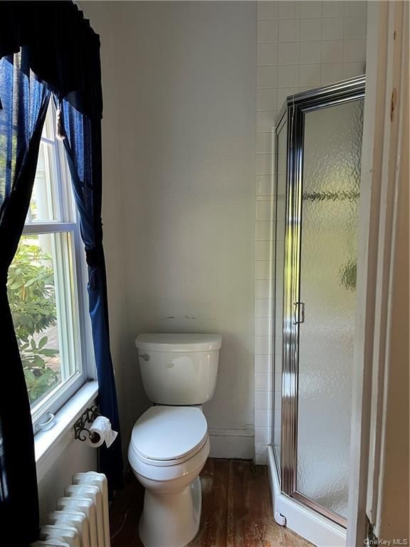 Bathroom, Glass Shower, Interior, Wood Texture Flooring