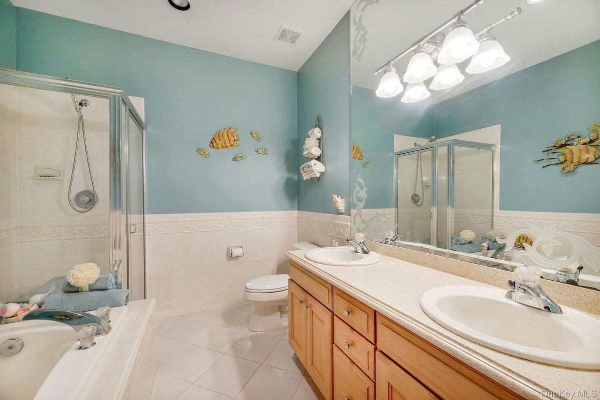 Bathroom, Dual Sink Vanities, Glass Shower, Interior