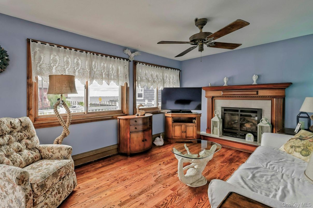 Fireplace, Interior, Living room, Water, Wood Texture Flooring