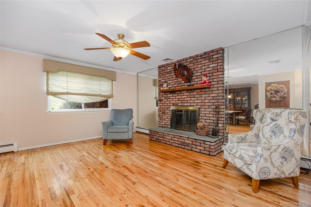 Fireplace, Interior, Stone Walls, Wood Texture Flooring