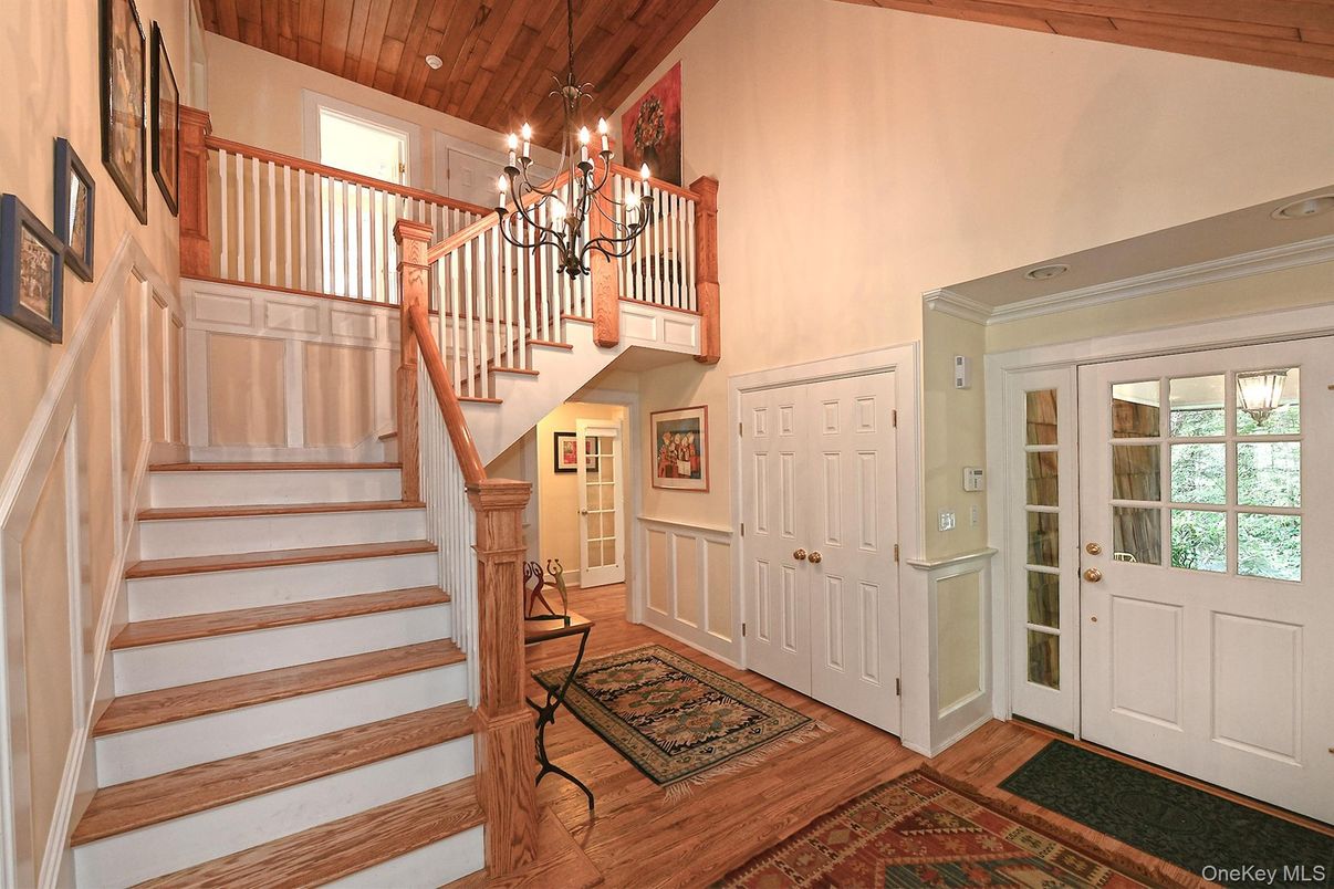 Chandelier, Interior, Wooden Ceilings, Wood Texture Flooring