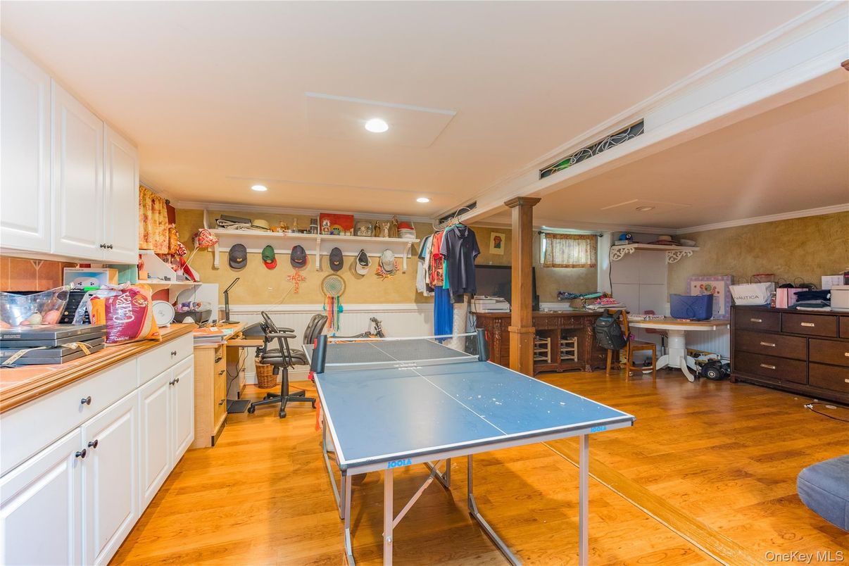 Game Room, Interior, Recessed Lighting, Wood Texture Flooring