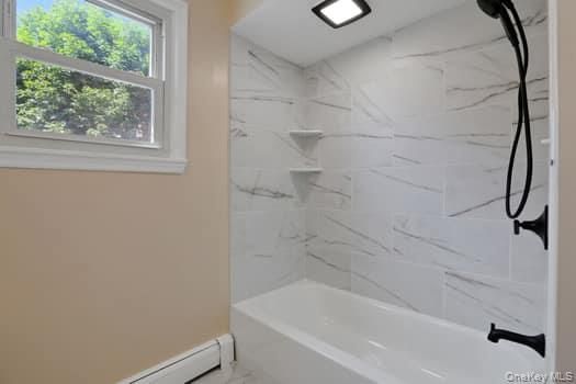 Bathroom, Interior, Marble Walls, Recessed Lighting