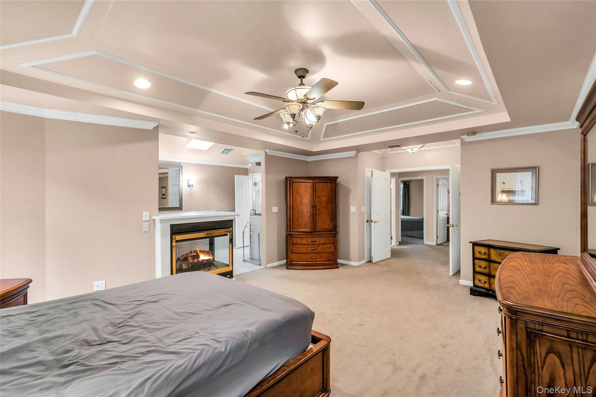 Bedroom, Fireplace, Interior, Recessed Lighting