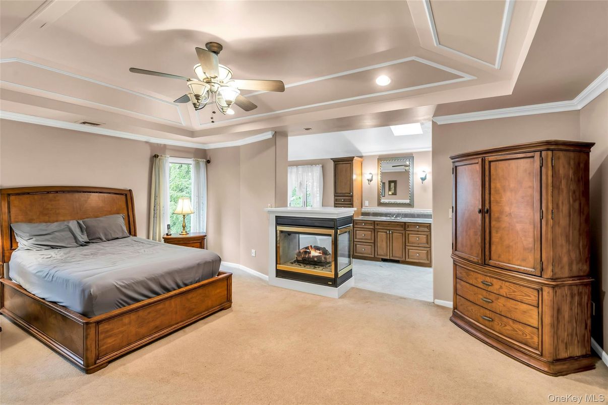 Bedroom, Fireplace, Interior, Recessed Lighting