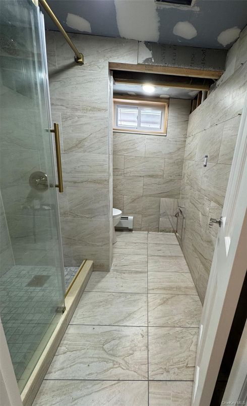 Bathroom, Glass Shower, Interior, Marble Walls