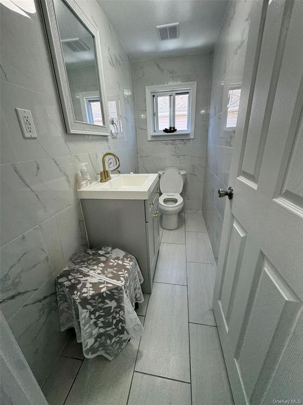 Bathroom, Interior, Marble Walls, Wood Texture Flooring