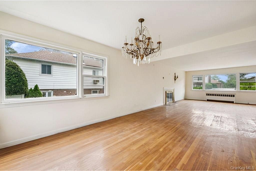 Chandelier, Empty room, Interior, Wood Texture Flooring