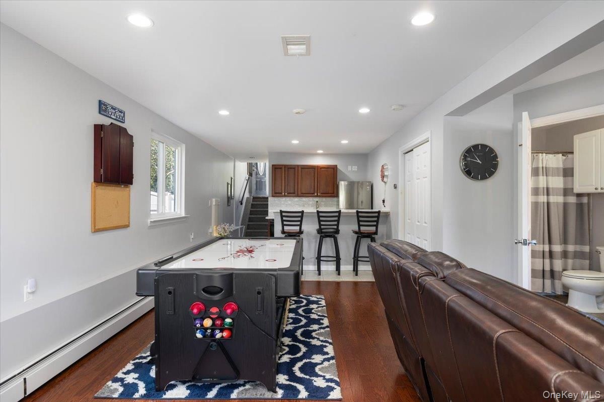 Game Room, Interior, Kitchen, Recessed Lighting, Wood Texture Flooring