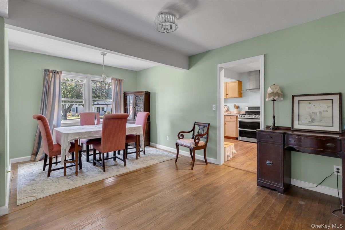 Dining room, Interior, Stainless Steel Appliances, Wood Texture Flooring
