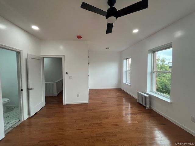 Bathroom, Empty room, Interior, Recessed Lighting, Wood Texture Flooring