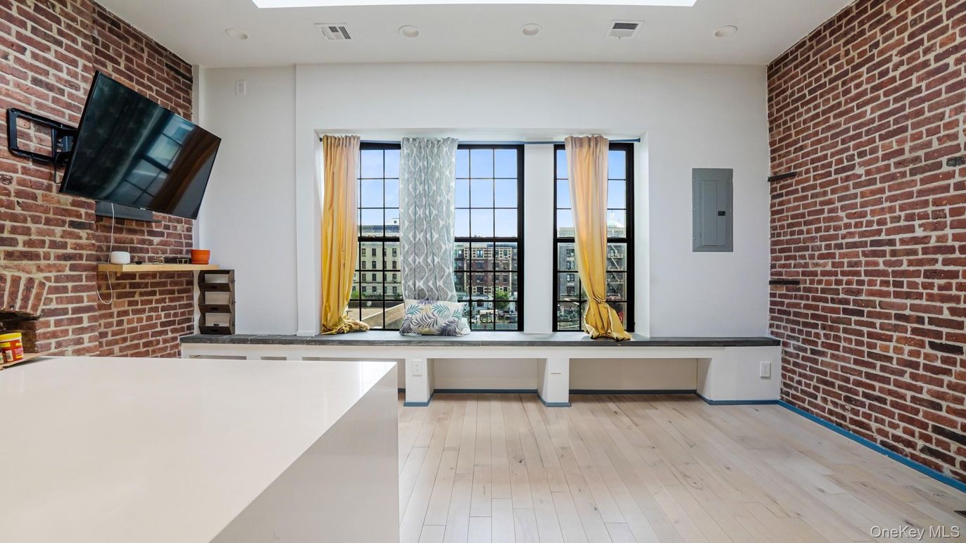 Interior, Recessed Lighting, Stone Walls, Wood Texture Flooring