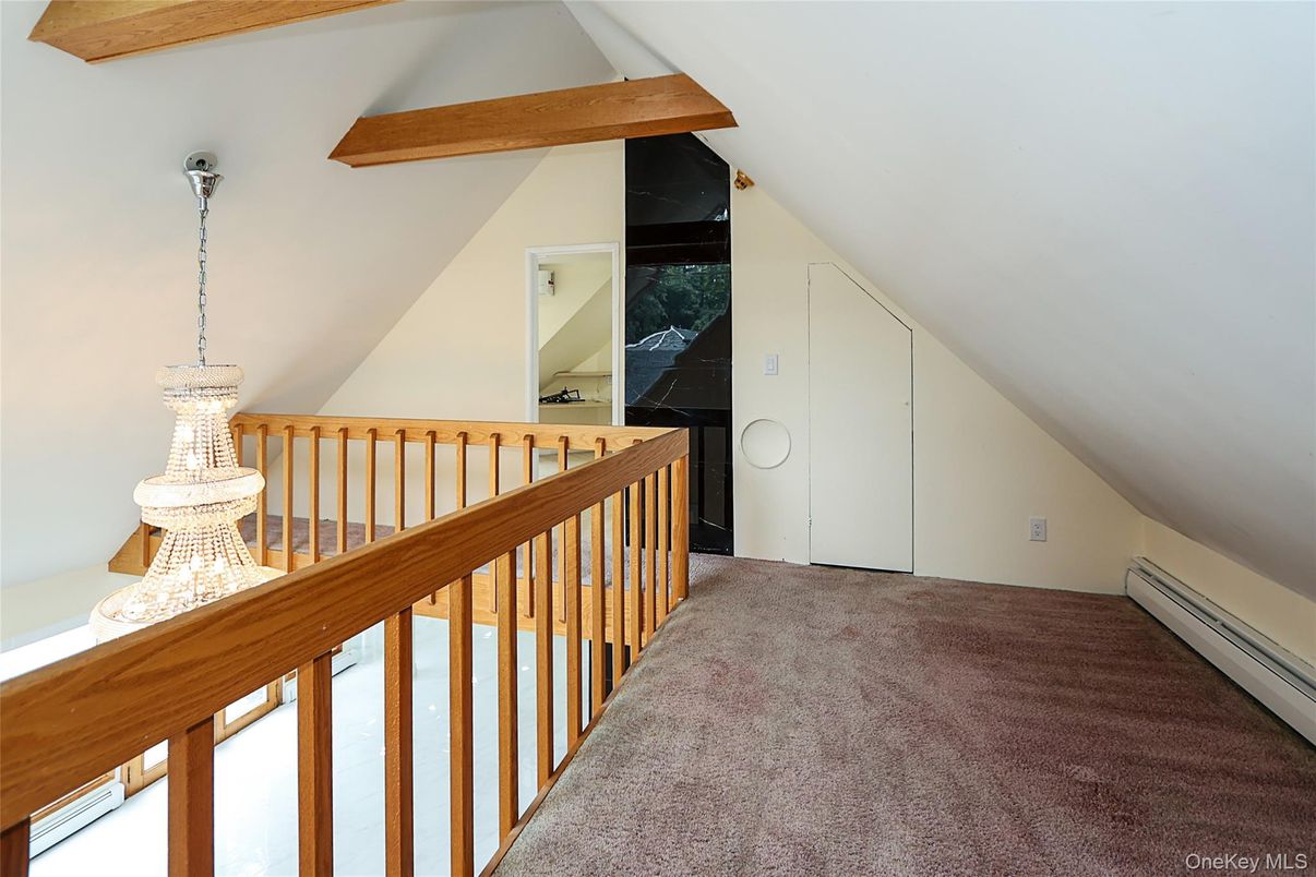 Chandelier, Interior, Wooden Beams
